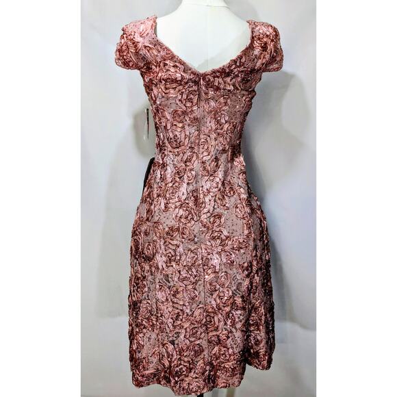 Alex Evenings Rose Floral Lace Sequin Fit and Flare Dress Size 6 NWT - Picture 4 of 7